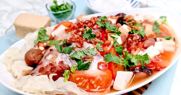 Easy Steamed Fish with Sour Plums