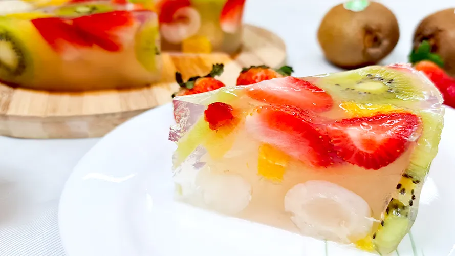 fruit jelly cake featured Simple Fruit Jelly Cake Recipe