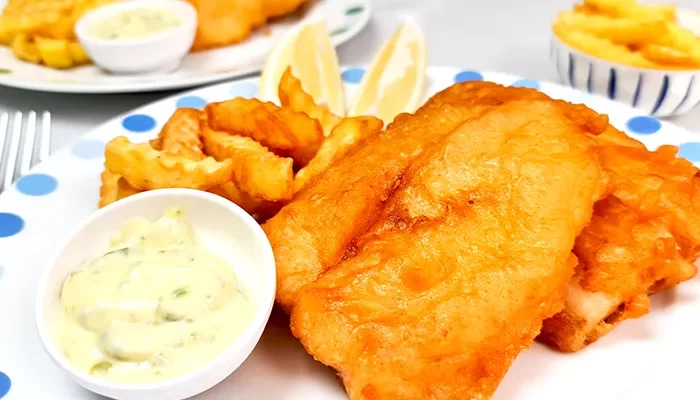 Easy Crispy Fish and Chips Recipe (No Beer) | Homemade Tartar Sauce Recipe